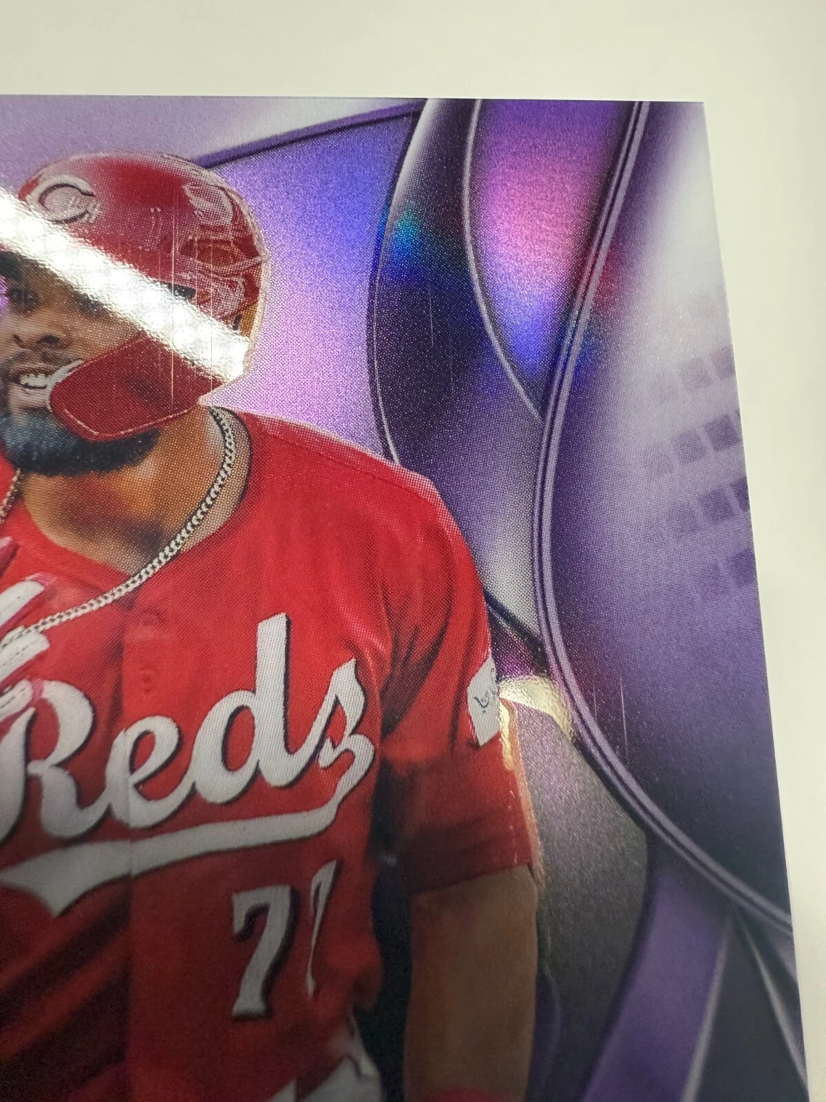 Rece Hinds 2025 Topps Chrome Black Purple Refractor RC /75 #149 Reds