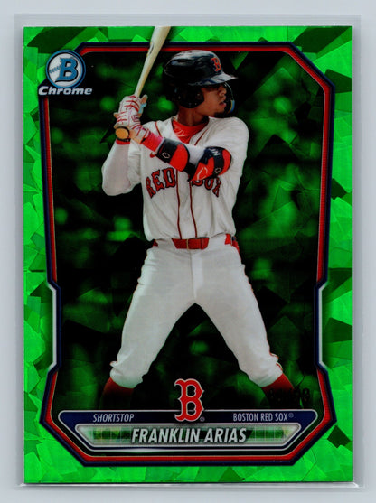 Franklin Arias 2026 Bowman Chrome Prospect Sapphire Green /99 #BCP-27 Red Sox