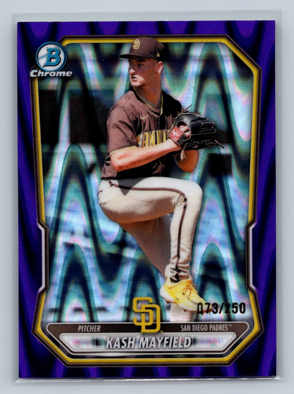 Kash Mayfield 2026 Bowman Chrome Prospects Purple RayWave Refractor /250 #BCP-70