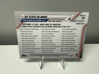 Aaron Judge Gary Sanchez 2020 Topps Series 2 Gold /2020 #591 Yankees