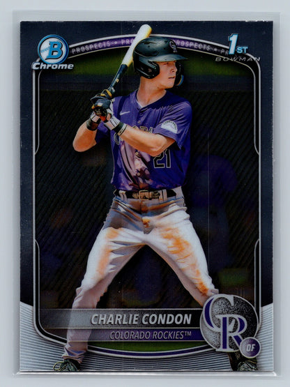 Charlie Condon 2025 Bowman Chrome 1st #BCP-75 Rockies