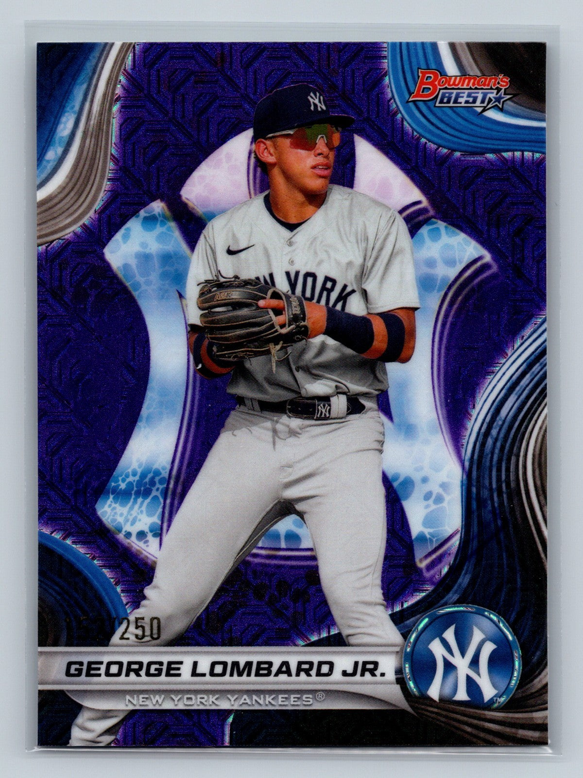 George Lombard Jr. 2024 Bowman's Best Top Prospect Purple Mojo Refractor /250