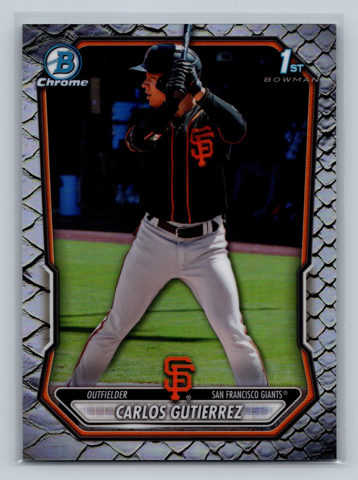 Carlos Gutierrez 2026 Bowman Chrome 1st Reptilian Refractor #BCP-14 Giants