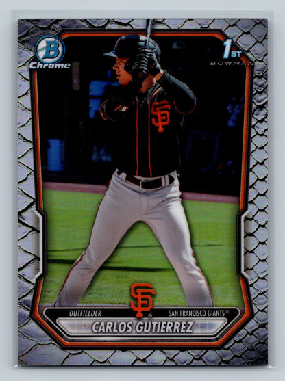 Carlos Gutierrez 2026 Bowman Chrome 1st Reptilian Refractor #BCP-14 Giants
