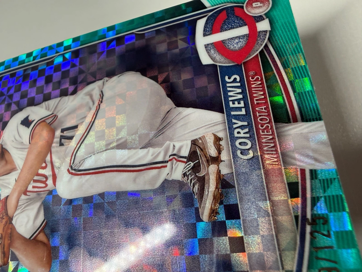 Cory Lewis 2025 Bowman Chrome 1st Aqua X-Fractor /125 #BCP-128 Twins