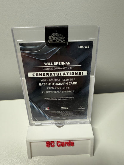 Will Brennan 2023 Topps Chrome Black Auto RC #CBA-WB Guardians