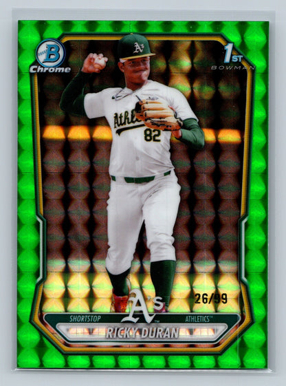 Ricky Duran 2026 Bowman Chrome 1st Green Geometric Refractor /99 #BCP-185