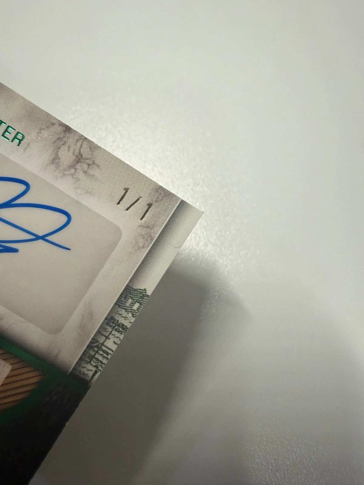 Evan Carter 2025 Topps Signature Swatches Triple Relic Auto Green /1 #SPTRA-EC