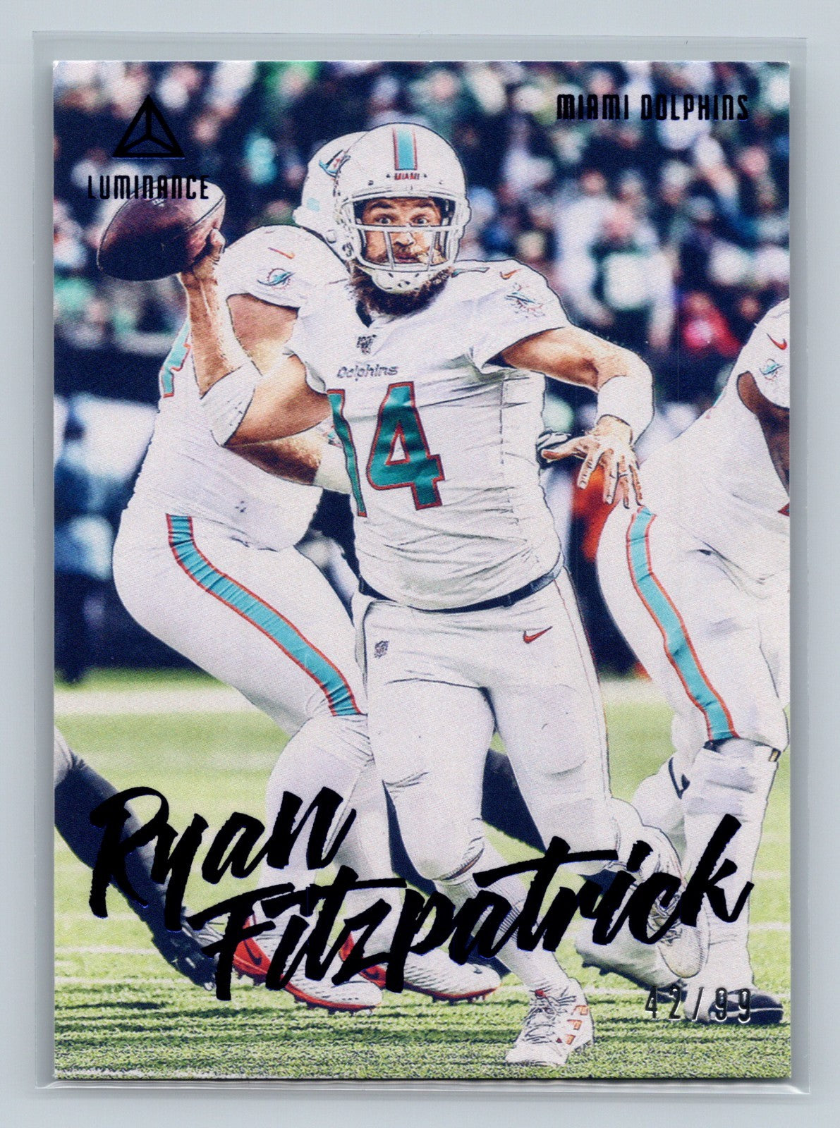 Ryan Fitzpatrick 2020 Panini Luminance Blue /99 #64 Dolphins