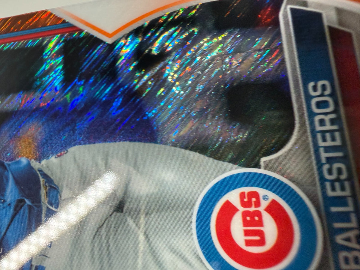 Moises Ballesteros 2023 Bowman Chrome 1st Orange Shimmer Refractor /25 #BCP-11