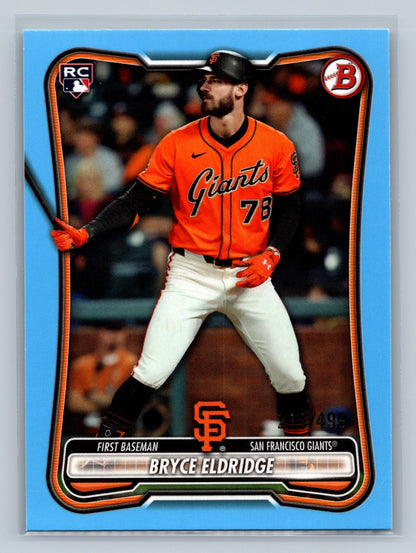 Bryce Eldridge 2026 Bowman Paper Sky Blue RC /499 #58 Giants