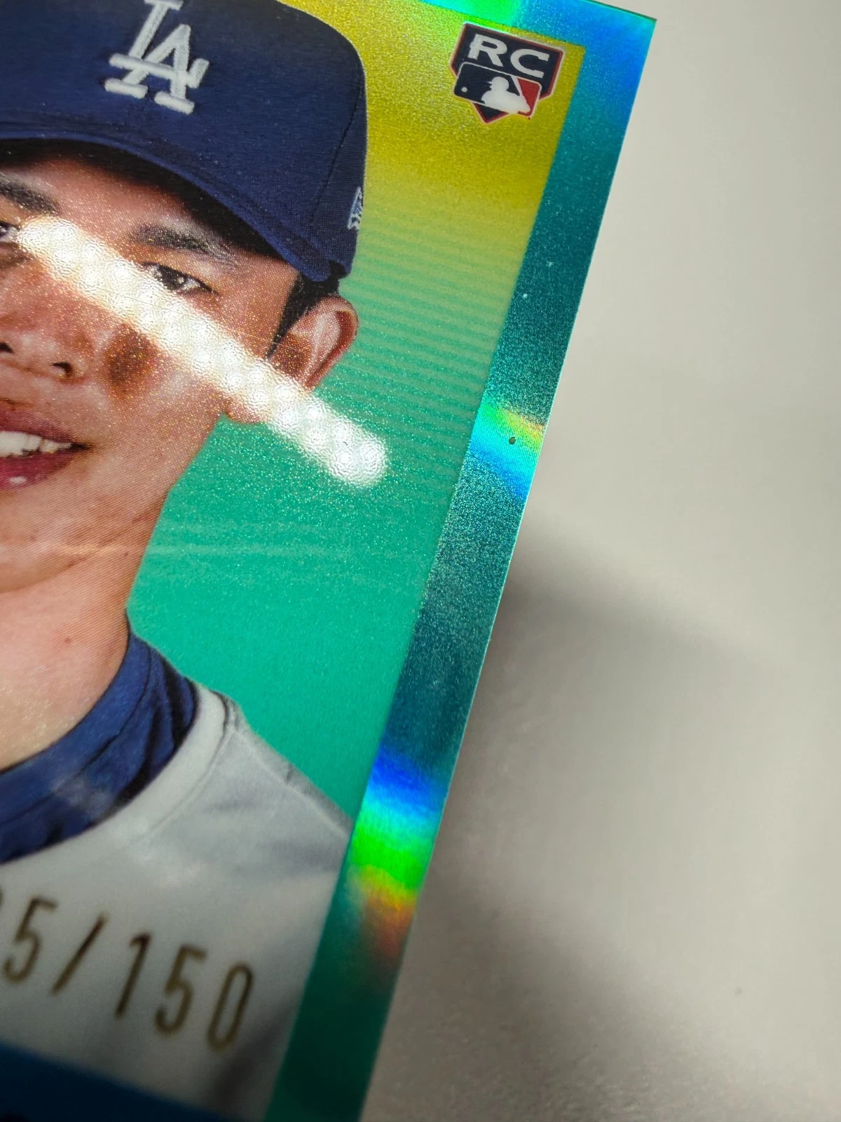Roki Sasaki 2025 Topps Chrome Platinum Anniversary Aqua Refractor Auto RC /150