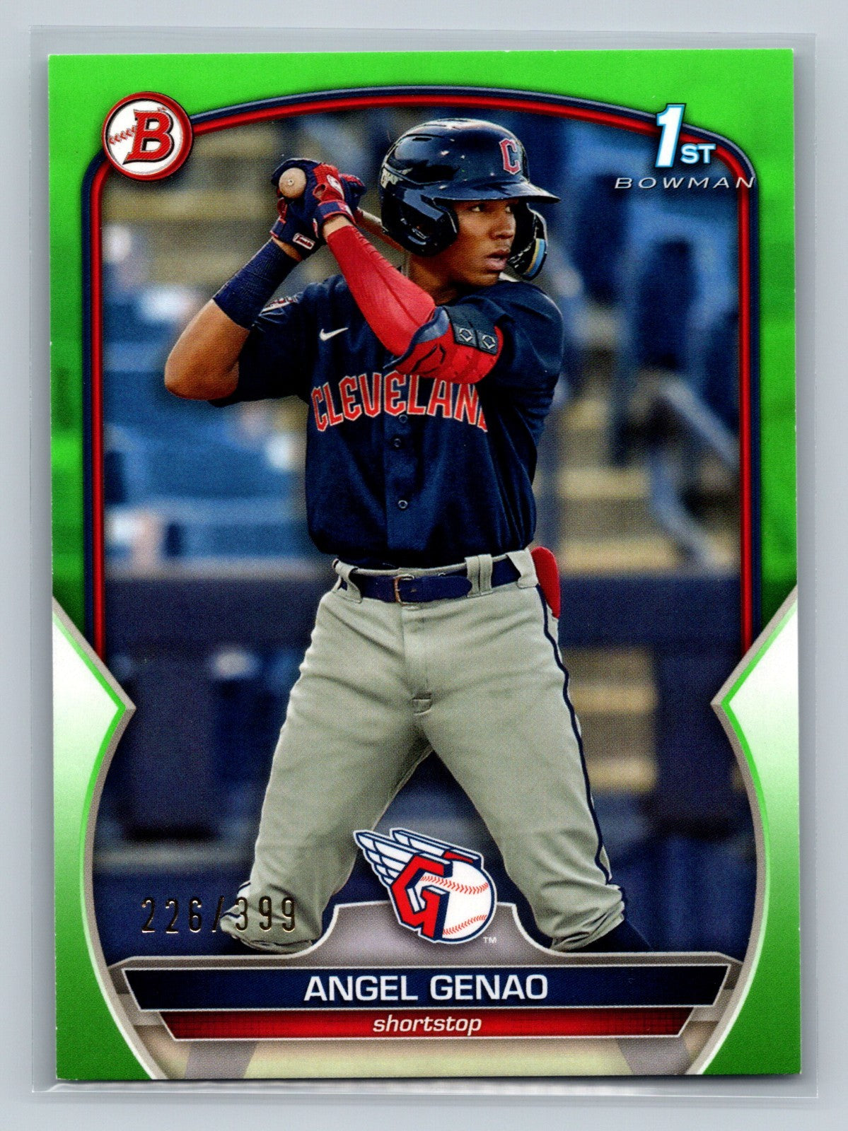 Angel Genao 2023 Bowman 1st Paper Neon Green /399 #BP-140 Guardians