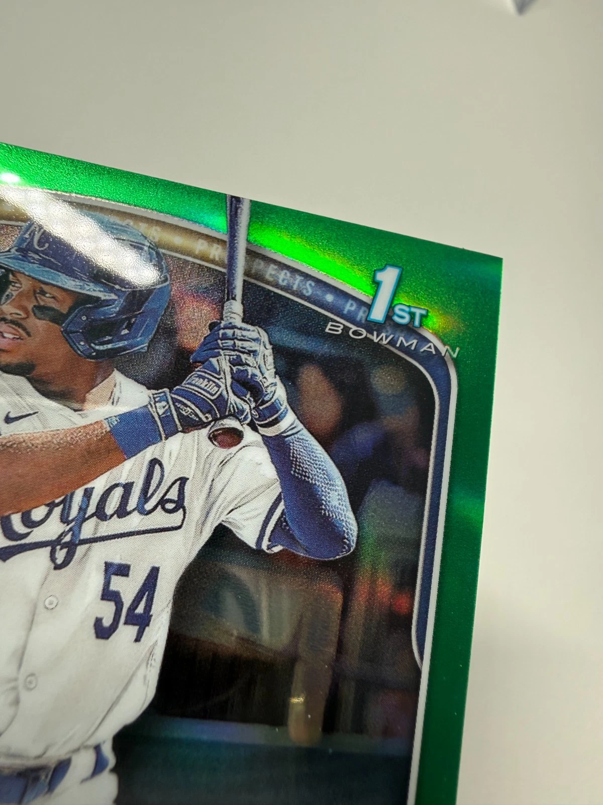 Javier Vaz 2025 Bowman Chrome 1st Green Refractor Auto /99 #CPA-JVA Royals
