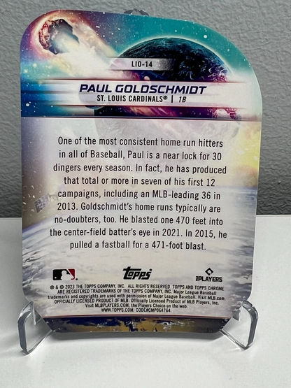 Paul Goldschmidt 2023 Topps Chrome Cosmic Launched into Orbit #LIO-14 Cardinals