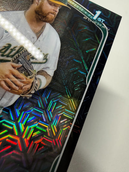 Tommy White 2025 Bowman Chrome 1st Black Mojo Refractor /10 #BCP-251 Athletics