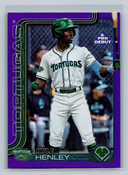 Kyle Henley 2025 Topps Pro Debut Purple Foil Auto /299 #PD-112 Tortugas