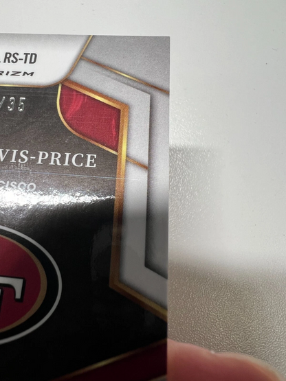 Tyrion Davis-Price 2022 Select White Prizm RC Auto /49 #FS-TD 49ers