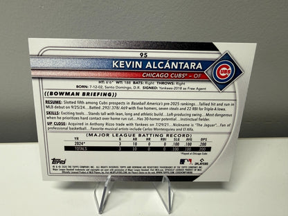 Kevin Alcantara 2025 Bowman Sky Blue RC /499 #95 Cubs