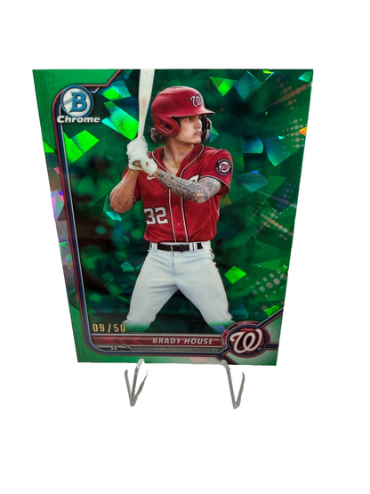 Brady House 2022 Bowman Draft Chrome Sapphire Green Refractor /50 #BDC-144