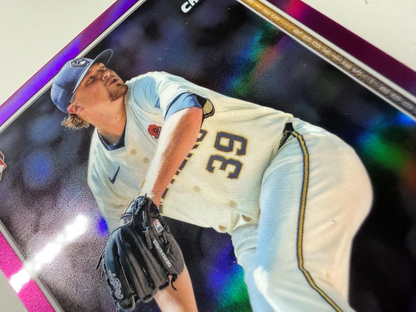 Chad Patrick 2025 Bowman Chrome Fuchsia Refractor RC /299 #28 Brewers