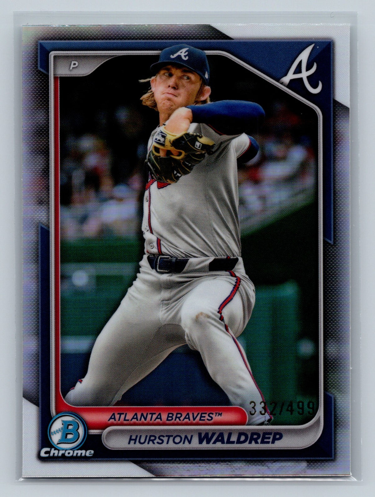 Hurston Waldrep 2024 Bowman Chrome Prospect Refractor /499 BCP-190 Braves