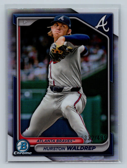 Hurston Waldrep 2024 Bowman Chrome Prospect Refractor /499 BCP-190 Braves