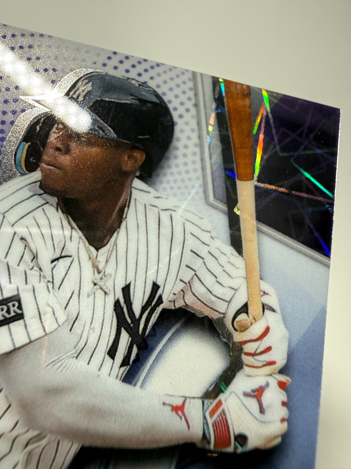 Jazz Chisholm Jr. 2025 Bowman's Best Purple Lazer Refractor /250 #28 Yankees