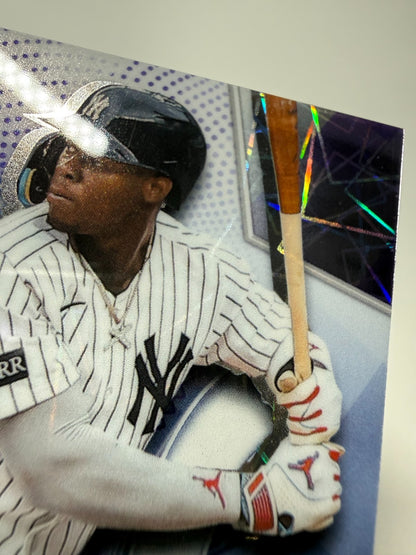 Jazz Chisholm Jr. 2025 Bowman's Best Purple Lazer Refractor /250 #28 Yankees