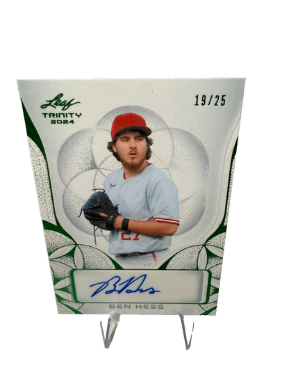 Ben Hess 2024 Leaf Trinity Green Auto /25 #BA-BH1