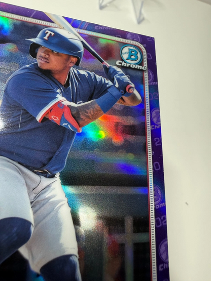 Willie Calhoun 2020 Bowman Chrome 1st Purple Refractor /250 #19 Rangers