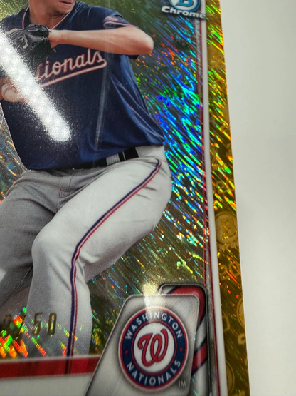 Jackson Rutledge 2020 Bowman Chrome Prospect Gold Shimmer Refractor /50 #BCP-239