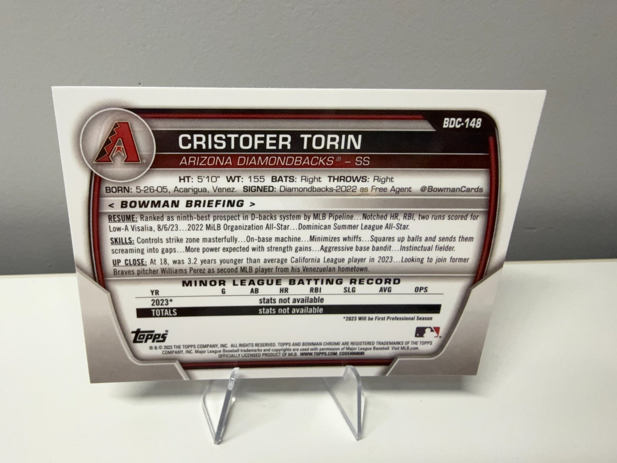 Cristofer Torin 2023 Bowman Draft Chrome Green Grass Refractor /99 #BDC-148
