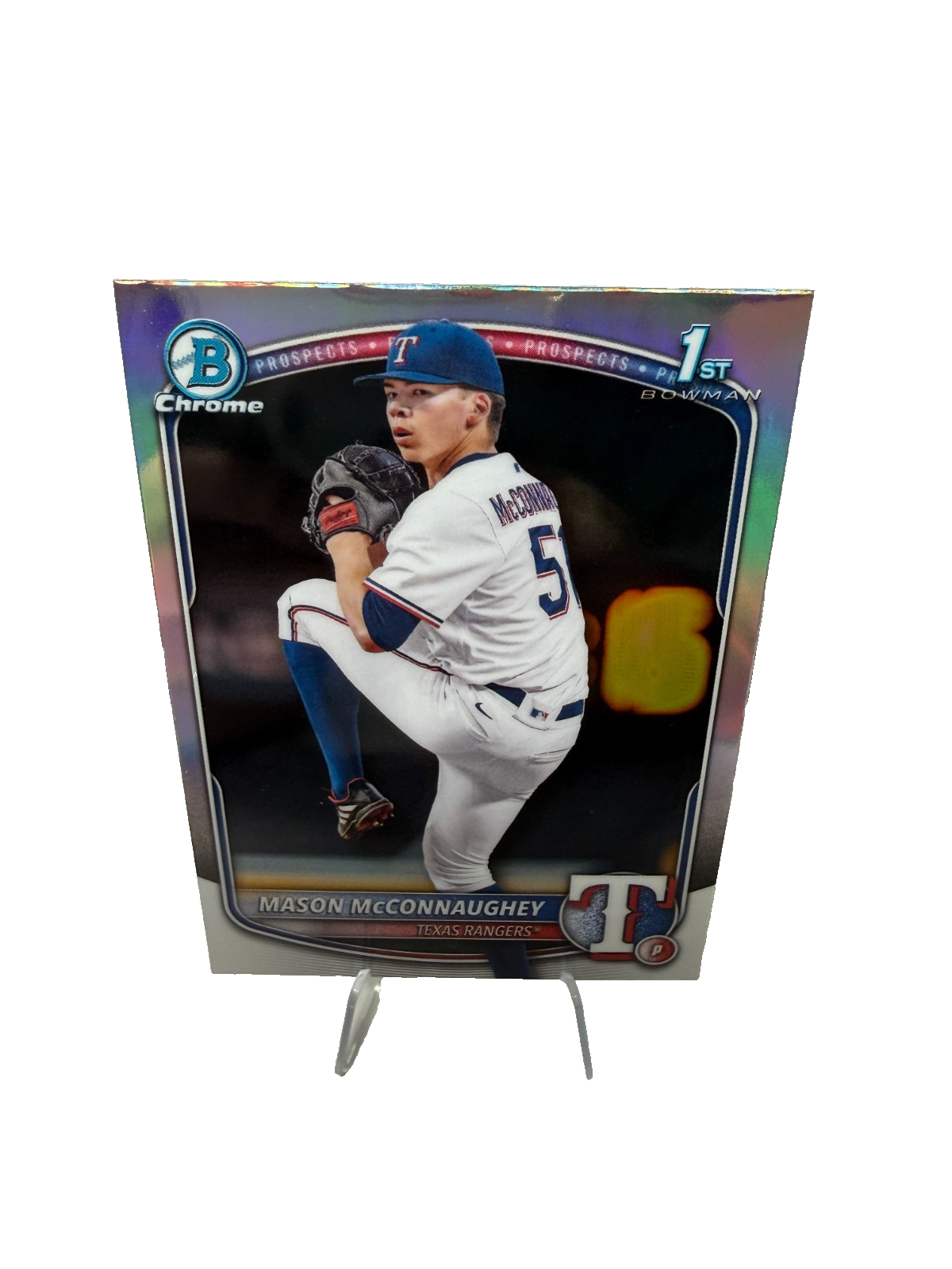 Mason McConnaughey 2025 Bowman Chrome 1st Refractor  #BDC-117 Rangers