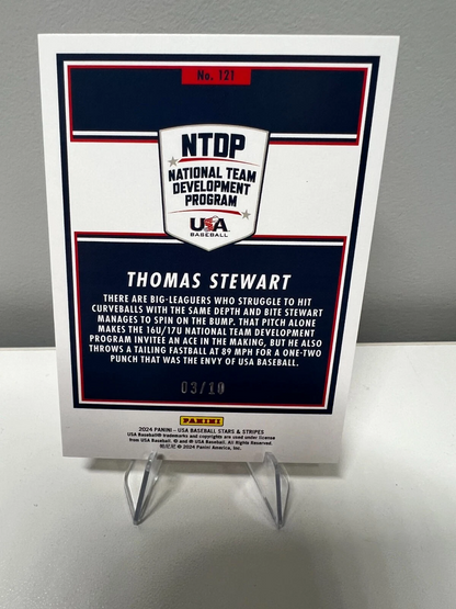 Thomas Stewart 2024 Panini Stars & Stripes Gold Foil /10 #121