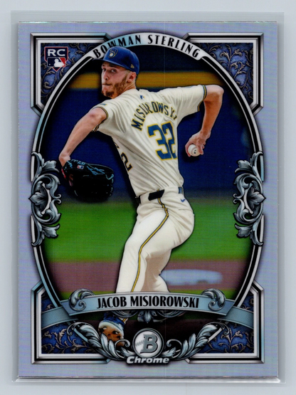 Jacob Misiorowski 2026 Bowman Chrome Sterling RC #BST-13 Brewers