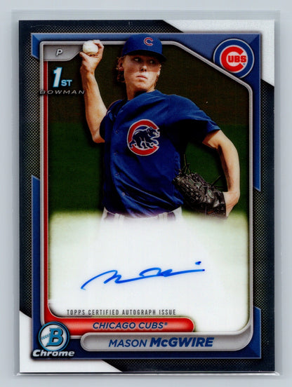 Mason McGwire 2024 Bowman Chrome 1st Auto #CPA-MM Cubs