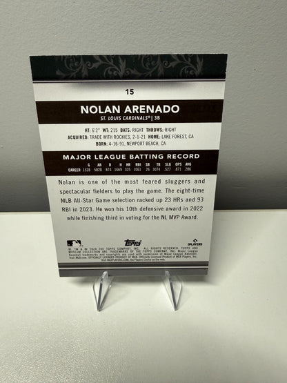 Nolan Arenado 2024 Topps Museum Collection Sapphire /150 #15 Cardinals