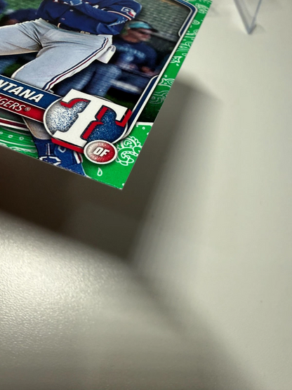 Paulino Santana 2025 Bowman Prospect Green Pattern /99 #BP-72 Rangers