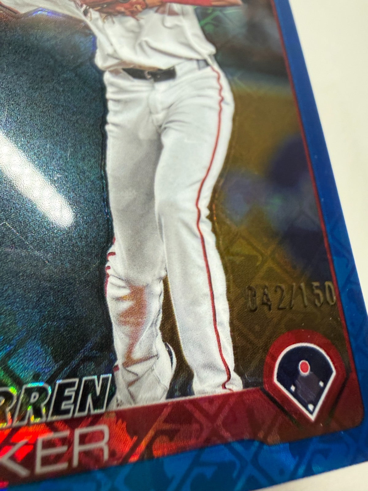 Darren Baker 2025 Topps Chrome Blue Logofractor RC /150 #231 Nationals