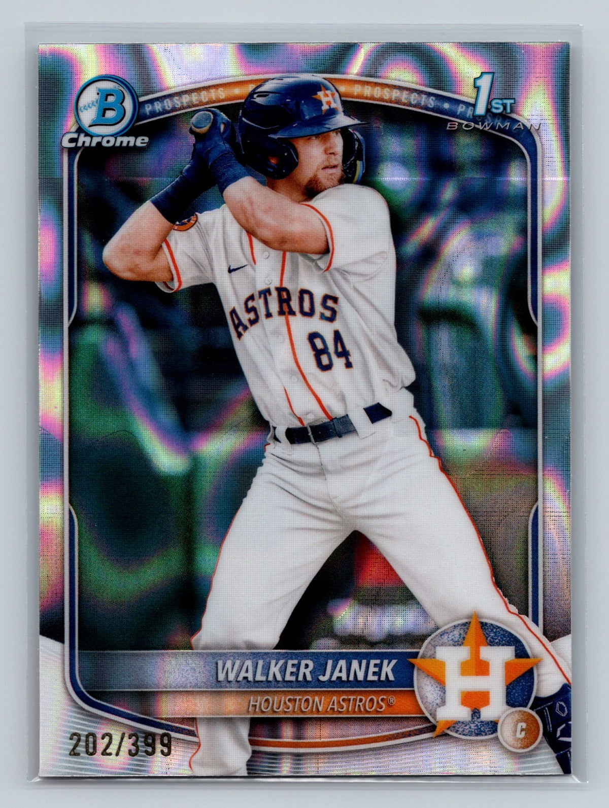 Walker Janek 2025 Bowman Chrome 1st Lava Refractor /399 #BCP-15 Astros