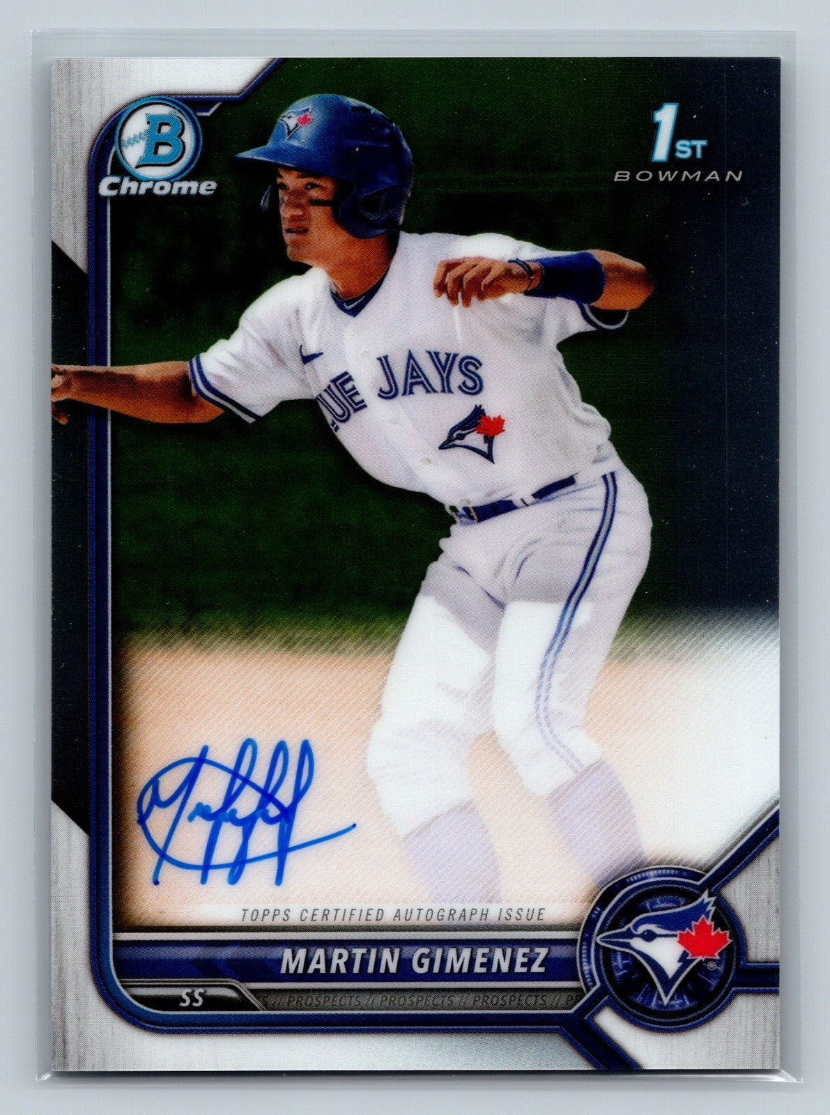 Martin Gimenez 2022 Bowman Chrome 1st Auto #CPA-MGZ Blue Jays