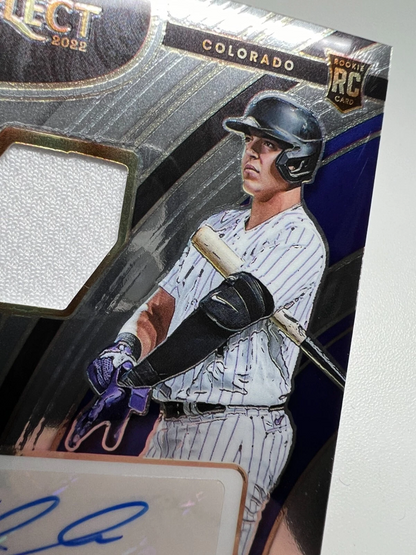 Colton Welker 2022 Panini Select Patch Auto RC /199 #RJA-CW Rockies