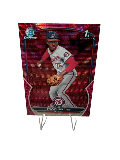 Edwin Solano 2023 Bowman Chrome 1st Fuchsia Wave Refractor /199 #BCP-169