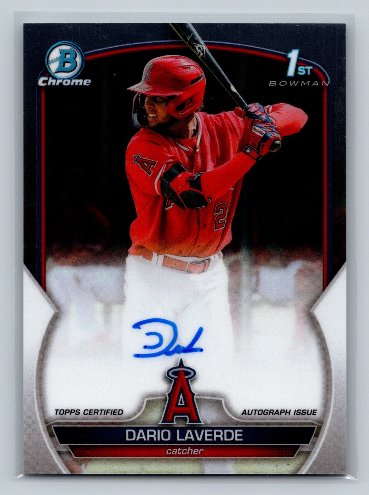Dario Laverde 2023 Bowman Chrome 1st Auto #CPA-DL Angels