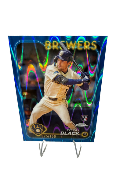 Tyler Black 2024 Topps Chrome Update Series Blue RayWave Refractor RC /150