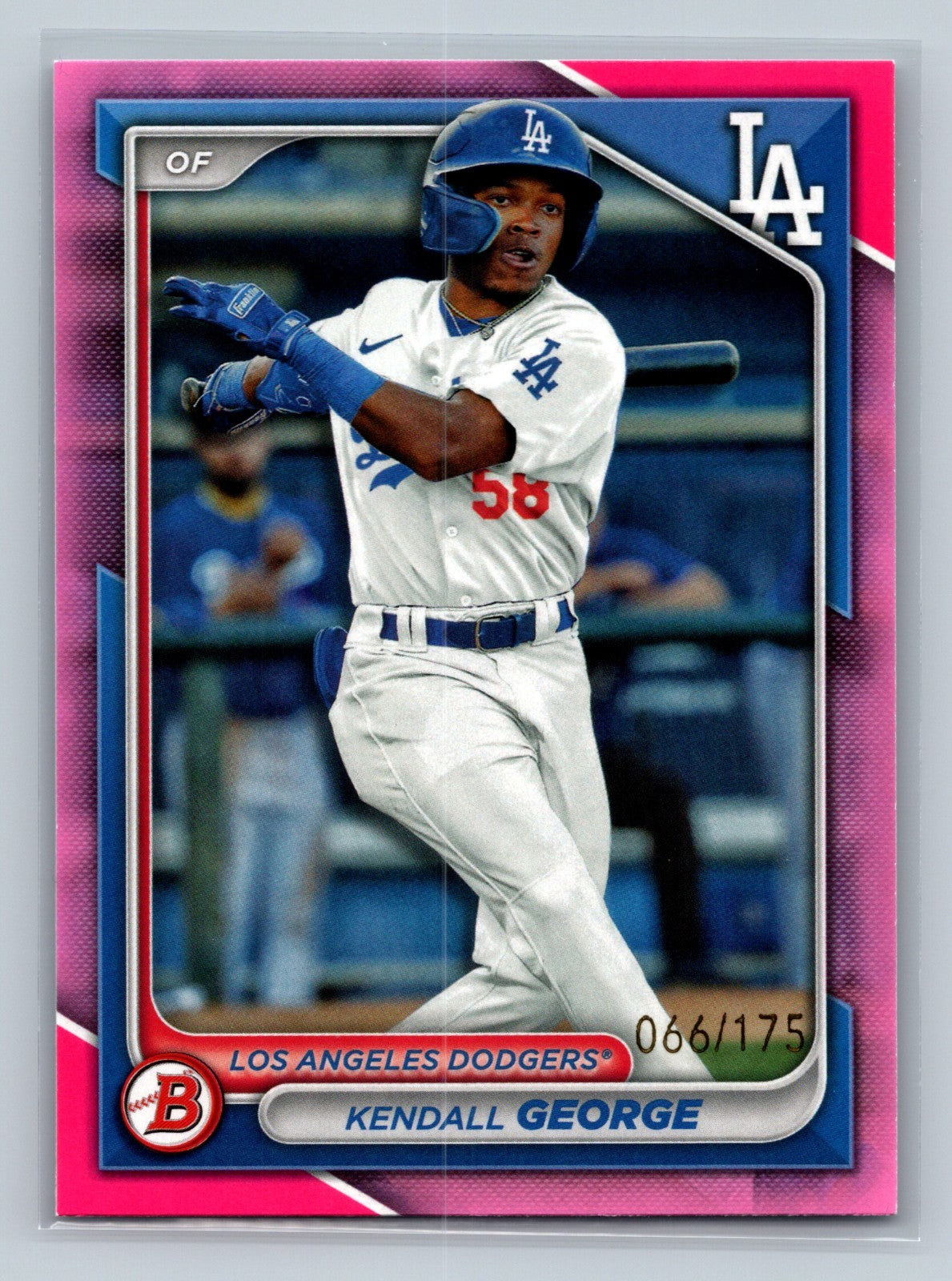 Kendall George 2024 Bowman Paper Prospects Pink /175 #BP-58 Dodgers
