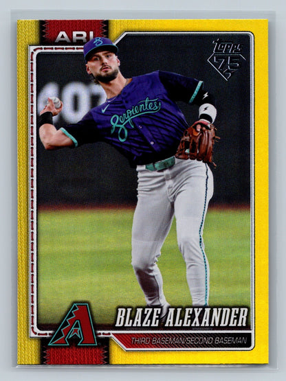 Blaze Alexander 2026 Topps Series 1 Yellow Rainbow Foil /399 #6 Diamondbacks