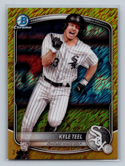 Kyle Teel 2025 Bowman Chrome Prospects Gold Shimmer Refractor /50 #BCP-118