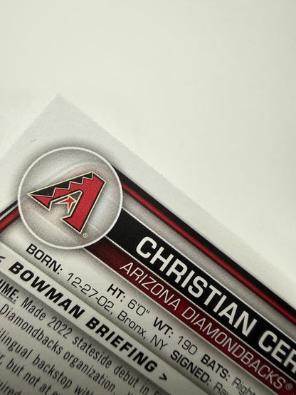 Christian Cerda 2023 Bowman 1st Paper Prospect Yellow /75 #BCP-56 Diamondbacks